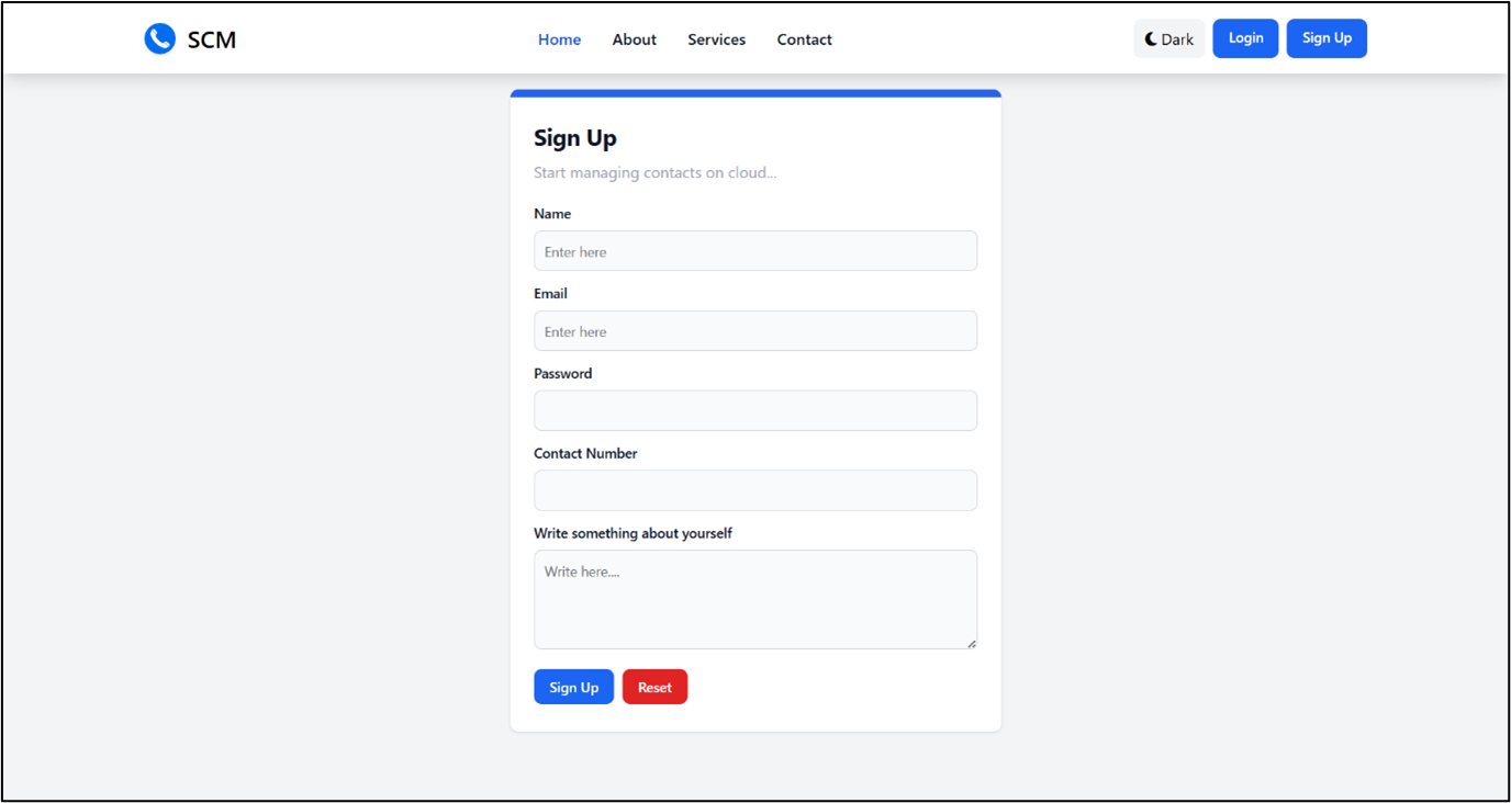 SignUp Page