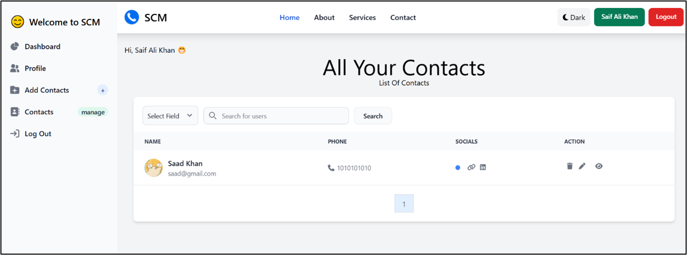 View Contacts